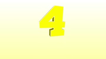 Yellow 3D Countdown 10 - 1 Motion Graphics 4K 30fps Copyright Free