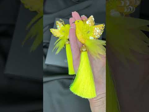 Серьги колибри с