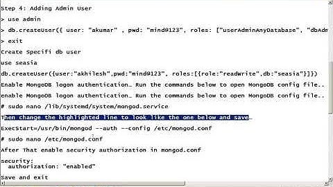 How to configure mongodb server Ubuntu With user authentication on AWS
