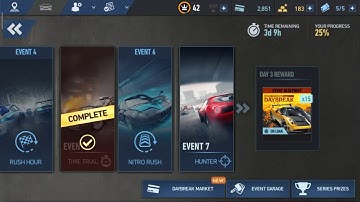 NFS no limits DAYBREAK, day 3, event 7 (HUNTER), PAGANI Huayra BC X CHEVROLET Camaro Z/28