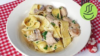 ? Fettuccine Alfredo - ? Mantarlı ve Tavuklu KREMALI MAKARNA Tarifi - Makarna sosu nasıl yapılır