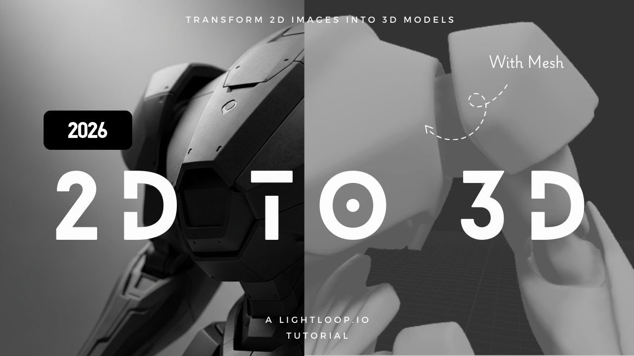 Turn 2D Images into 3D Models (WITH MESH) | AI Design Tool - YouTube