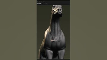 Horse neck sculpting WIP #art #3d #digitalsculpting