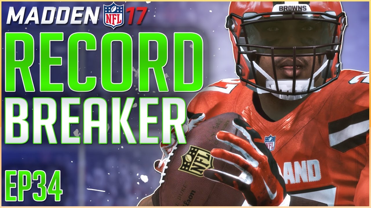 MADDEN 17 CAREER MODE: BREAKING RUSHING RECORD! | SEASON 4