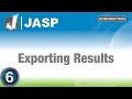 Export Data, Results, Tables, & Figures: Discover Statistics with JASP for Beginners (6 of 6)