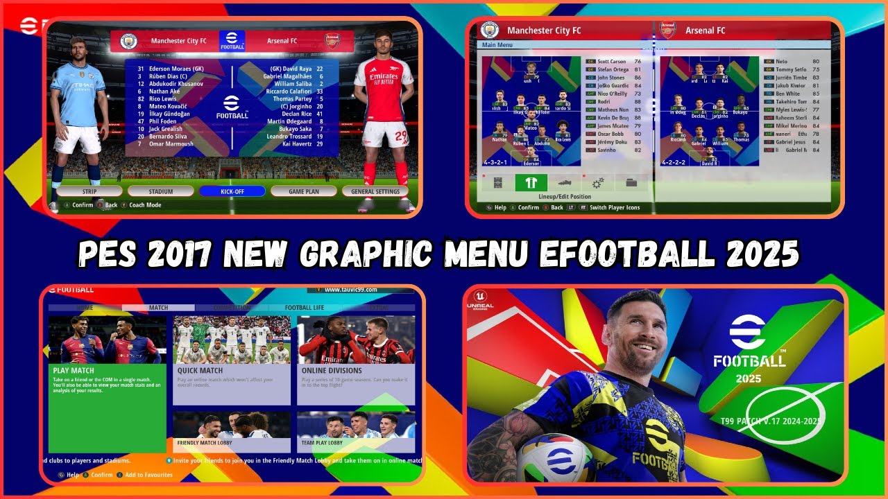 PES 2017 Graphic Menu Efootball 2025 - Download & Install - YouTube