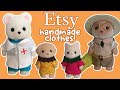 Unboxing new handmade Sylvanian Families clothes from Etsy 🧡 Doctor, Explorer & baby outfits