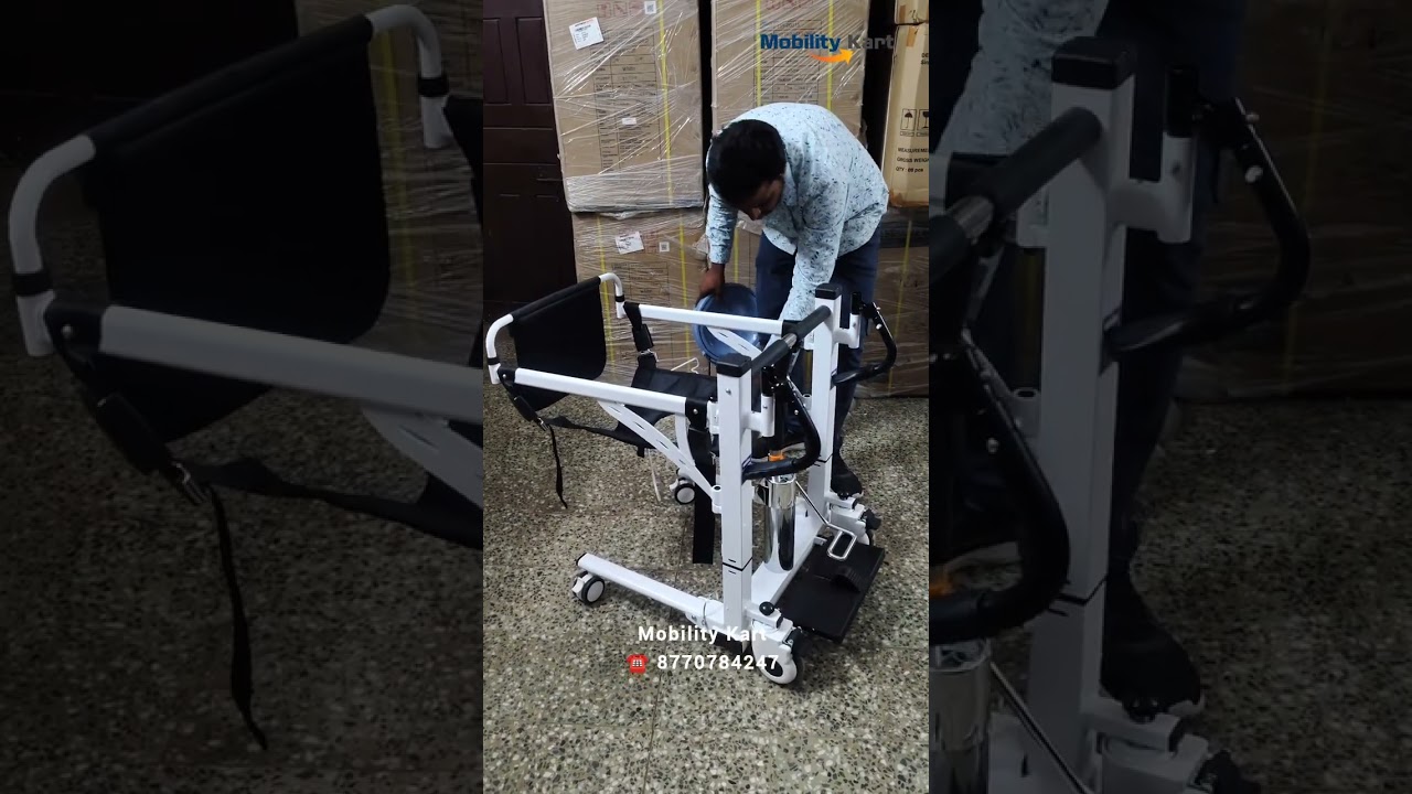 Multipurpose Fast Assemble Patient Lift & Transfer Wheelchair 