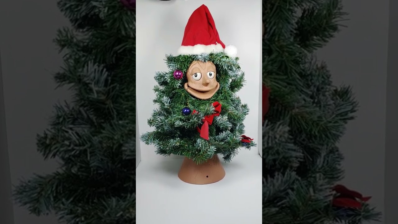 Vintage Mr. Everett Green Telco Motion-ette Singing Christmas Tree 1997 Demo