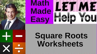 Square Roots Worksheets