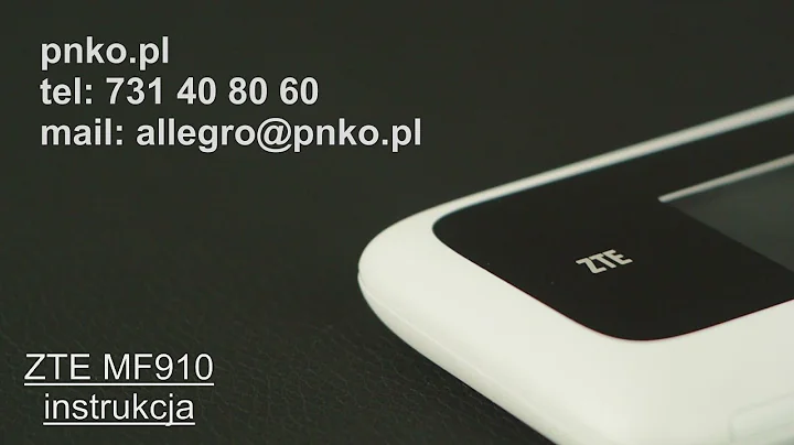 Instrukcja ZTE MF910 z polskiej dystrybucji.