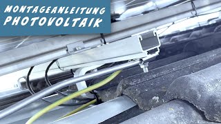 Photovoltaik Montageanleitung, Dachhaken, Unterkonstruktion und Module