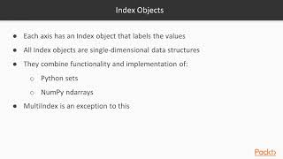Famous Data Analysis and Exploration with Pandas: Examining the Index Object|packtpub.com Profile