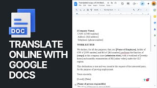 How To Translate Documents Online Using Google Docs?