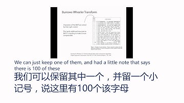 【陈巍翻译】A43：Burrows-Wheeler 转换