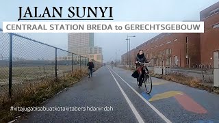 Walking Around Netherlands ~ from Centraal Station Breda to Gerechtsgebouw  via Stationslaan