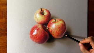 How to Draw Realistic Apples  Time Lapse (Long Version)