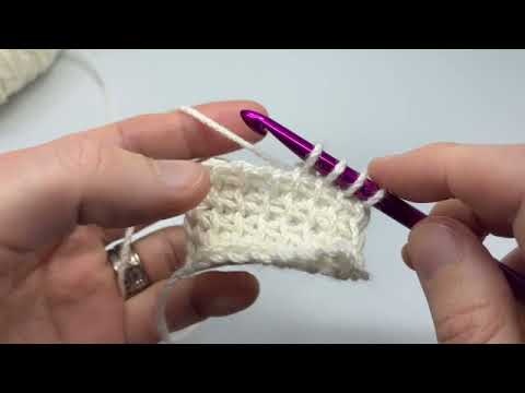Chain ridge increase in Tunisian Crochet