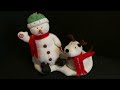 2004 hallmark snowman and dog christmas decor