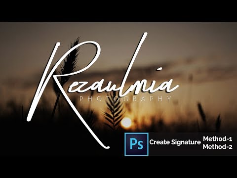 How To Create Own Signature Logo For Photography In Photoshop CC | Watermark | #Maxpoint-Hridoy