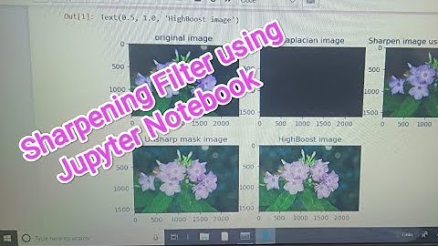 sharpening filter image using Jupyter notebook|digital image processing in tamil #sscomputerstudies