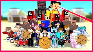 10,000 VILLAGER VS 10 YOUTUBER SQUID GAME CHALLENGE 2 MINECRAFT ! Full Episode