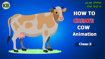 Adobe Animate cc 2023:How to Create Cow animation | 2D Animation  Hindi Tutorial