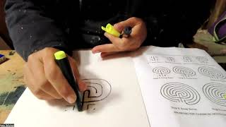 how to draw a classic 7 loop labyrinth