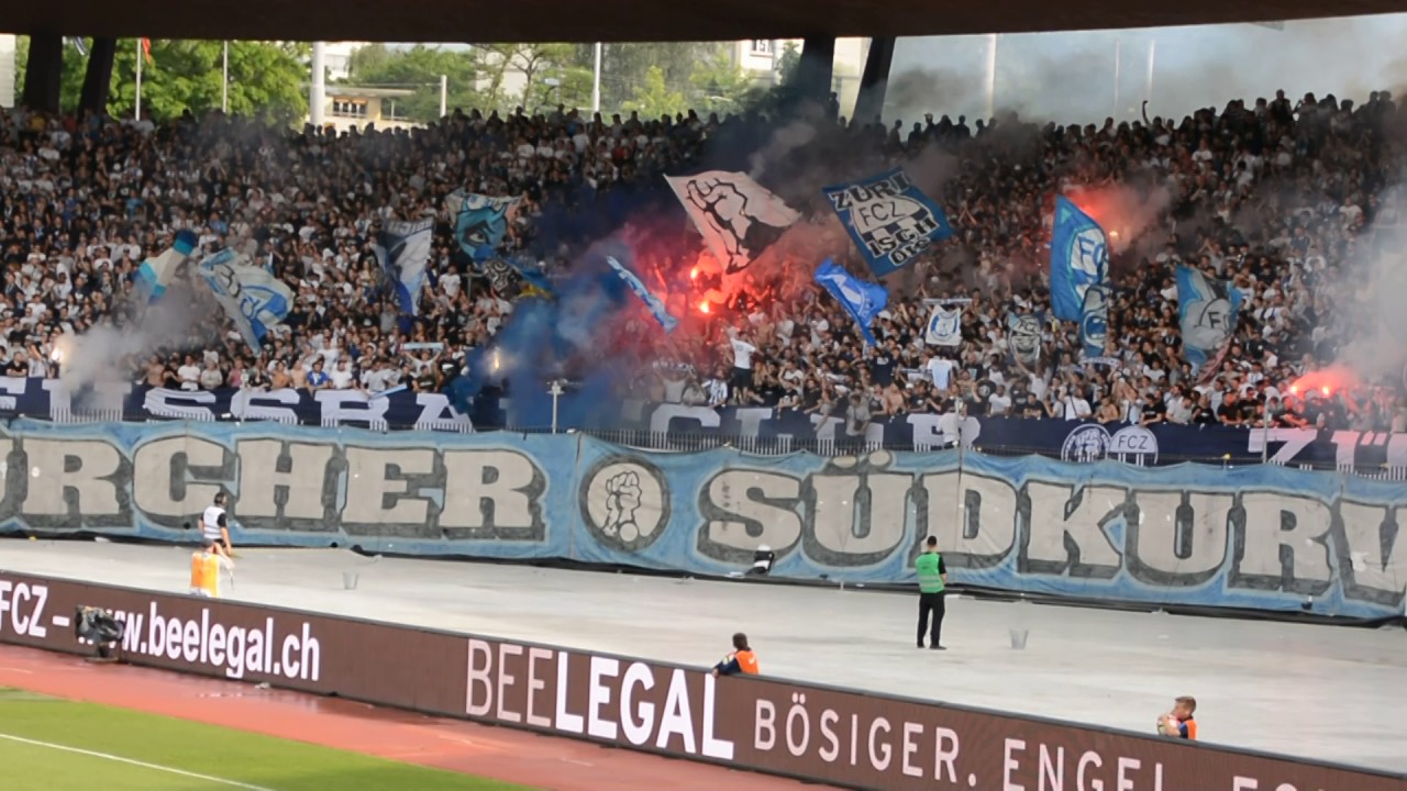 Zürcher Südkurve - Pyro - FC Zürich - FC Wohlen - 03.06.17 - YouTube