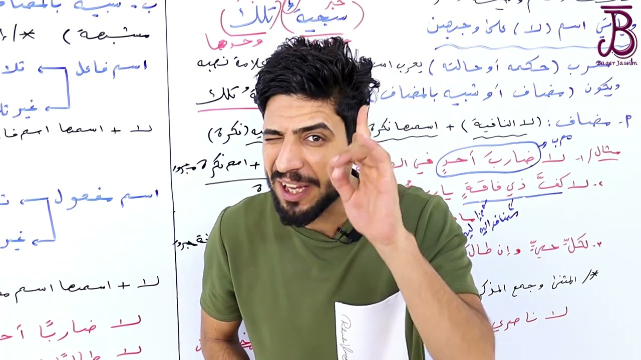 المحاضرة التاسعة عشرة (لا) النافية للجنس اسمها معرب مضاف او شبيه بالمضاف