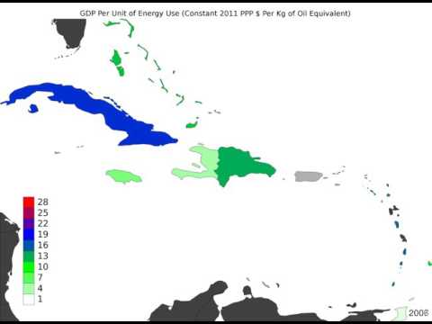 Caribbean - Gdp Per Unit Of Energy Use - Time Lapse 