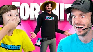 JOGANDO com MR BEAST no FORTNITE - BRANCOALA e MARCOS