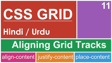 CSS Grid Tracks Alignment Tutorial in Hindi / Urdu