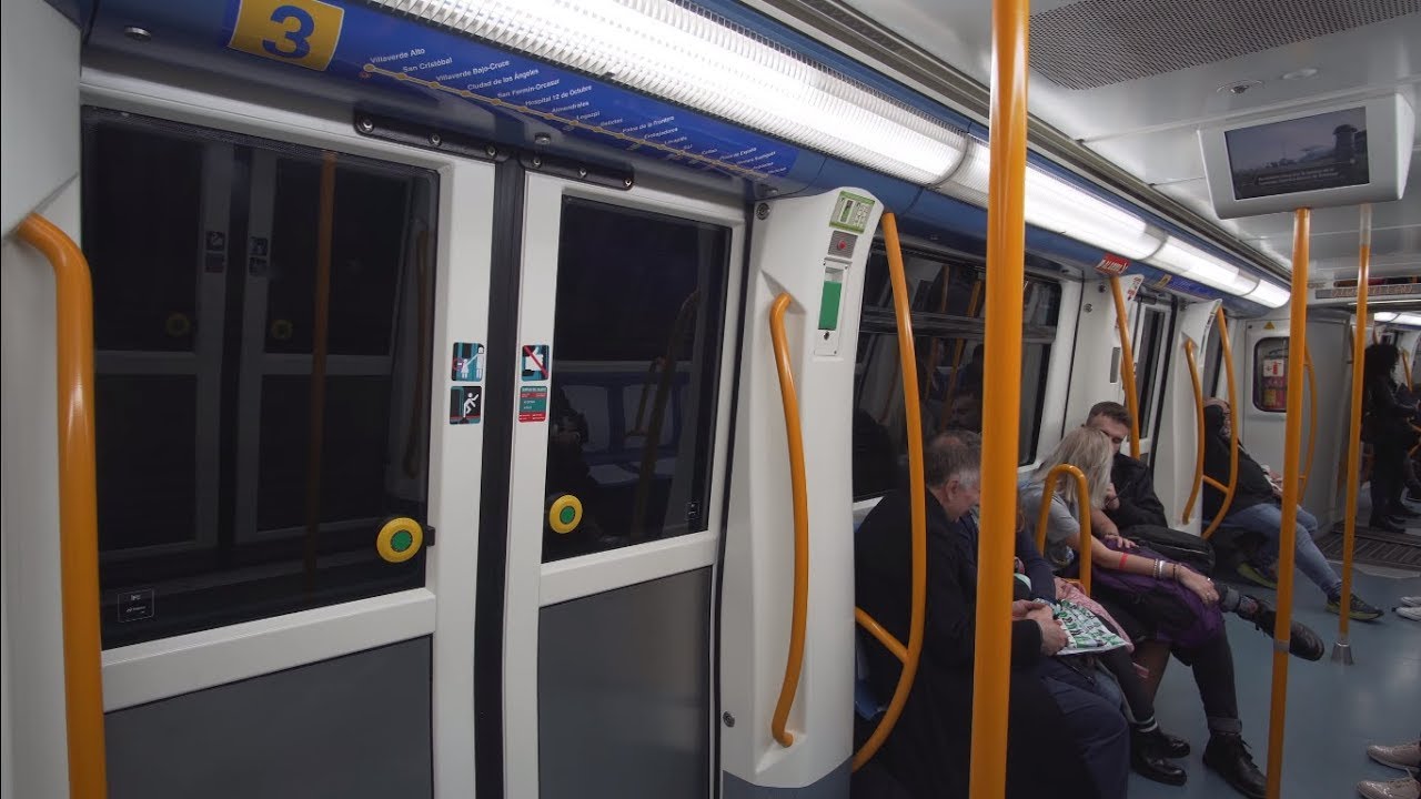 Spain, Madrid, Metro ride from Palos de la Frontera to Delicias