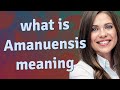 Amanuensis  meaning of amanuensis