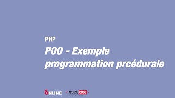PHP - POO - Exemple programmation procédurale