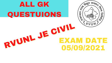 RVUNL Aen, Jen Exam review civil je all questions  !!  !! 5 September 2021 1st shift exam answerkey