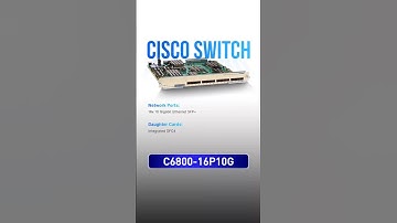 New C6800-16P10G, Cisco Catalyst 6800 Switch, 16x10GE SFP+, Integrated DFC4 Spare #cisco #switch