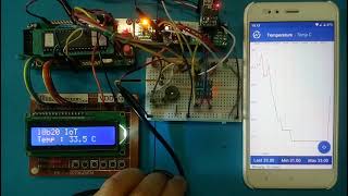 8051 18b20  temperature sensor IoT (thingspeak) demo