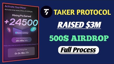 How To Start Earning On Taker Protocol Airdrop || $500 Airdrop || English Tutorial
