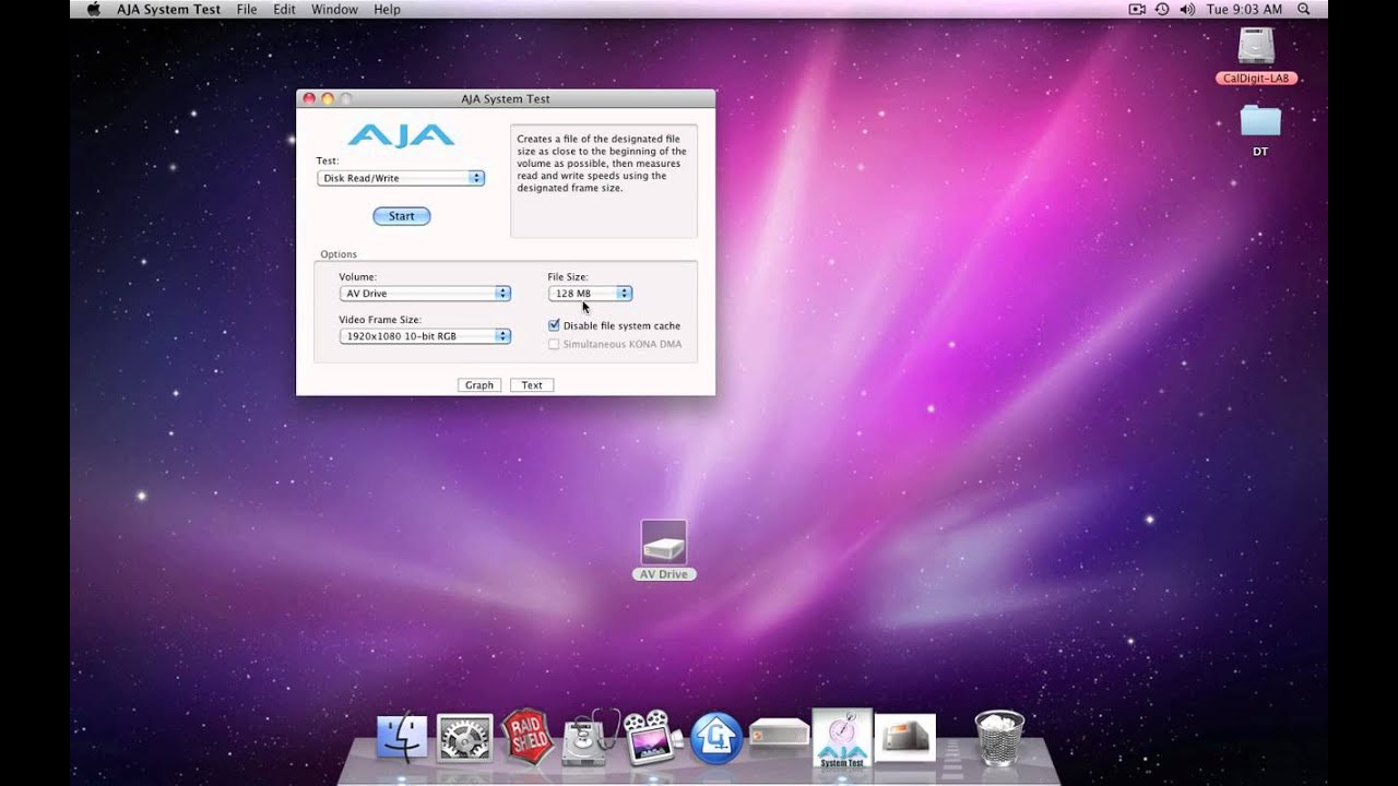 CalDigit AV Drive USB 3.0 Realtime Speed Test
