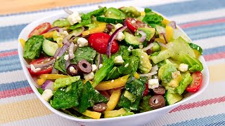 The most delicious Greek salad! Easy and delicious Athenian salad! ASMR recipes!