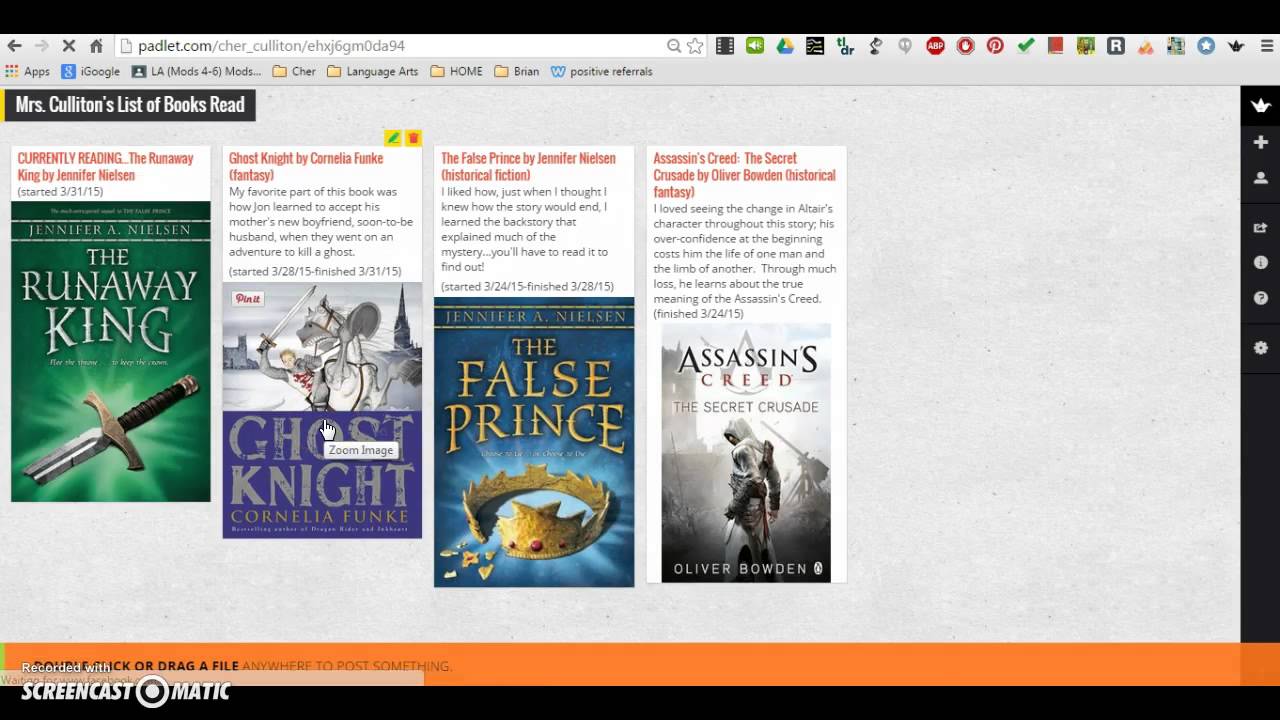 Making a Padlet for your book list YouTube
