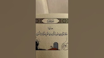 الآية 55 من سورة طه | منها خلقناكم وفيها نعيدكم ومنها نخرجكم تارة أخرى 🤍  #القرآن_الكريم #طه #quran