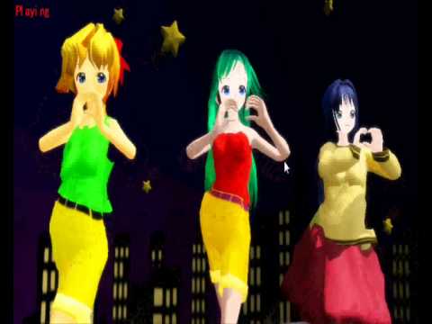 [MMD/MME] Bulma, Akane and Nayuki: Bakunyumorion