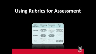 Using Rubrics for Assessment
