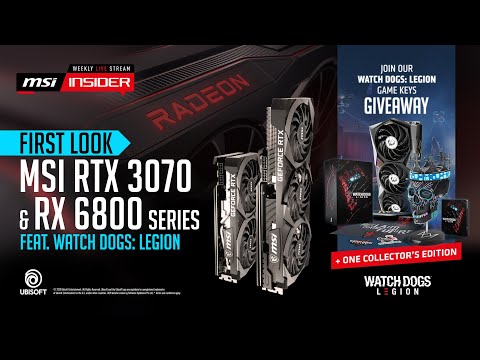 MSI RTX 3070 & RX 6000 series first look feat. Watch Dogs: Legion