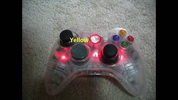 Xbox 360 Clear Wireless Controller Rainbow Lights PS3 Thumbsticks 8 Mode Rapid Fire