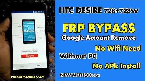 HTC Desire D728 Google Bypass FRP Reset 2021 Method || No Pc || No Wifi || No APK Very Easy 100%