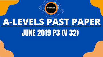 A LEVELS PAST PAPERS MATHEMATICS 9709 P3 JUNE 2019 V32